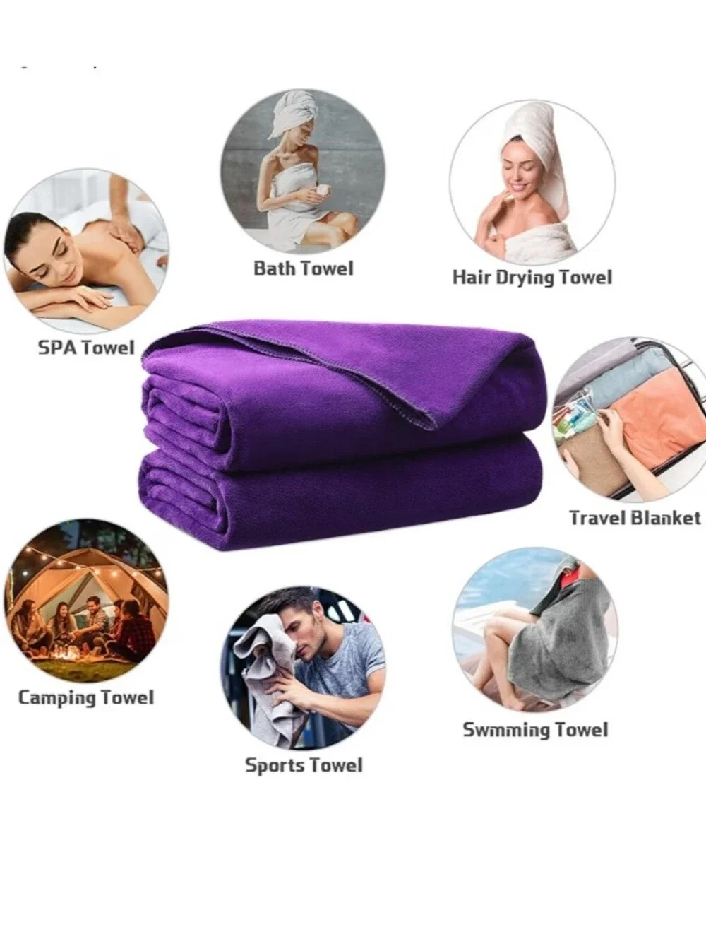 2 Pc Oversized Bath Towels 40